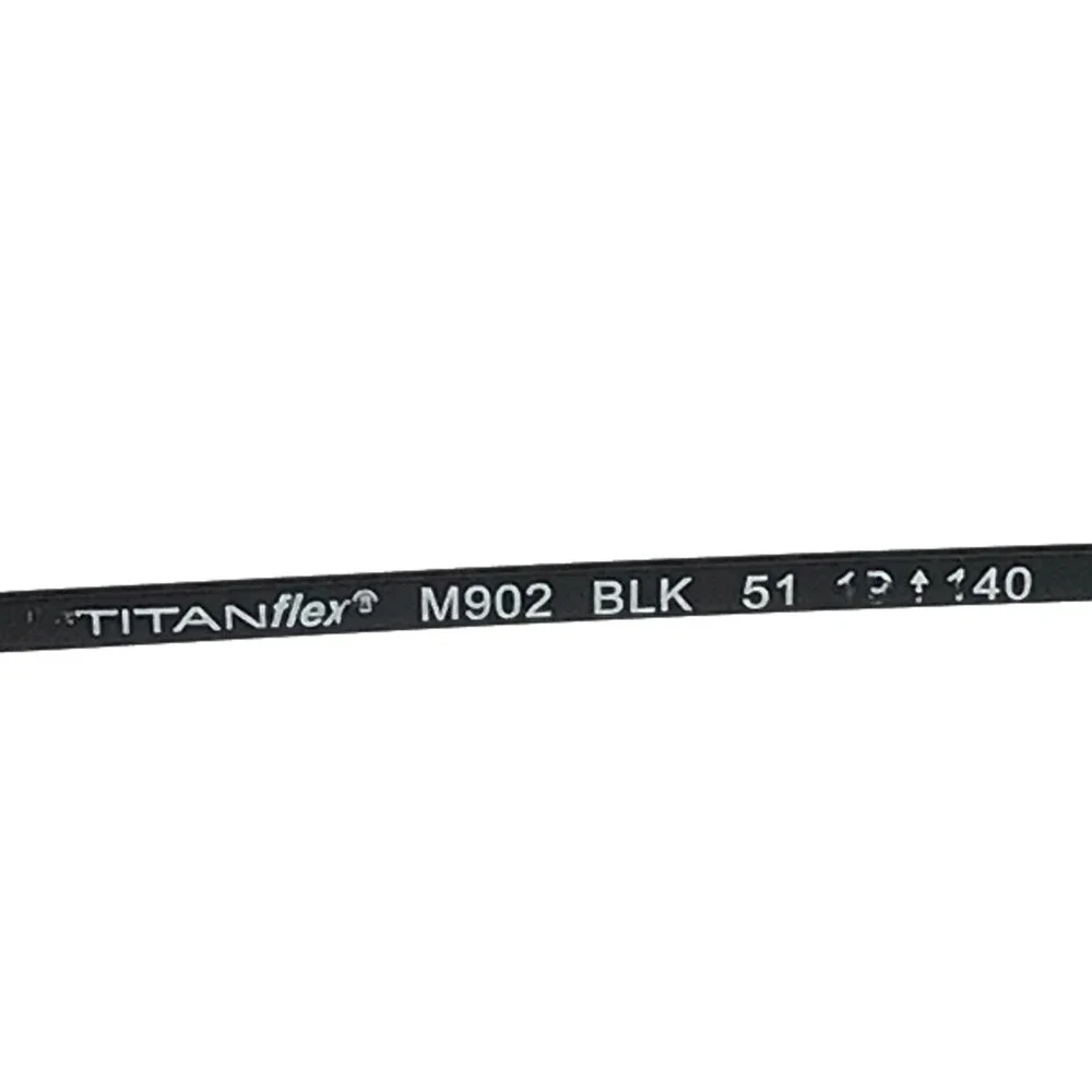 Titanflex Eyeglasses Frames M902 BLK Black Oval Wire Rim Titanium 51-19-140